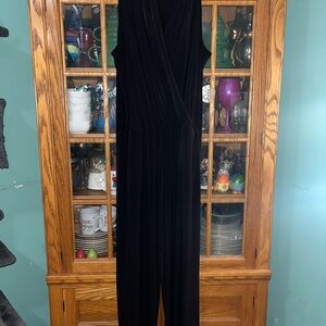 Peter Nygard Classic Black Velvet Jumpsuit